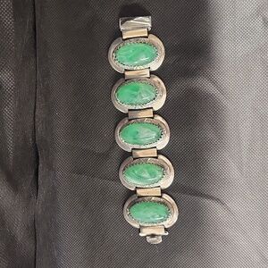 Vintage rustic silver tone bracelet